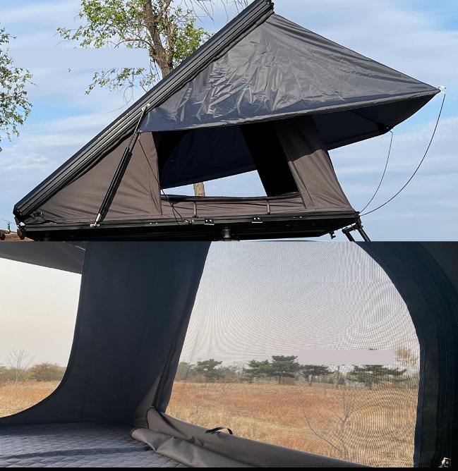 Outdoor Camping Hard Shell Car Rooftop Tent Aluminum Alloy Triangular Car Roof Tent Self Driving Travel Car Roof Tent
