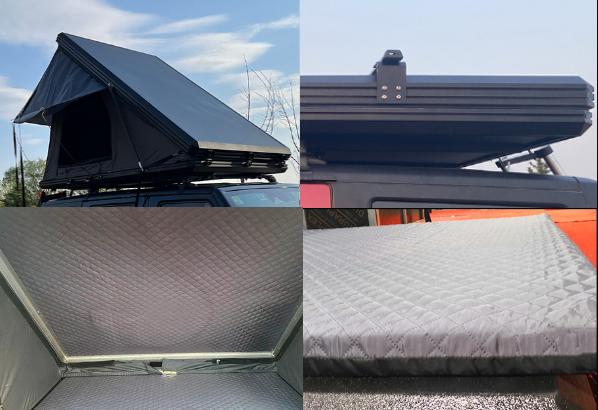 Outdoor Camping Hard Shell Car Rooftop Tent Aluminum Alloy Triangular Car Roof Tent Self Driving Travel Car Roof Tent