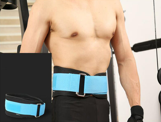 Blue-Strap Weightlifting Belt