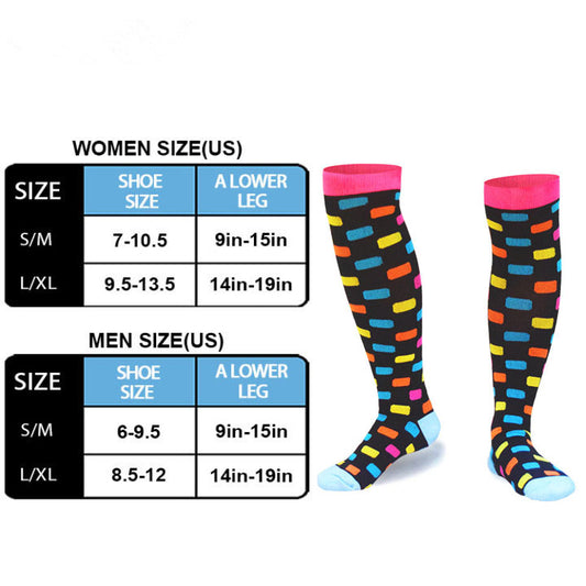 Colorful Dash Compression Socks