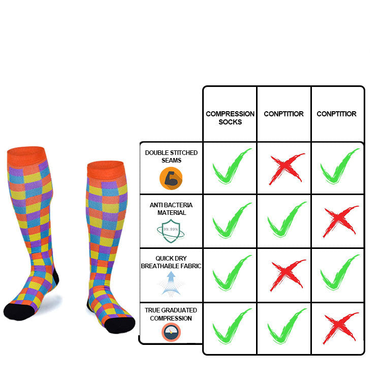 1 Pairs Compression Socks for Women Men Knee High Running Stocking 20-30 mmHg Nurse Medical and Travel Athletic