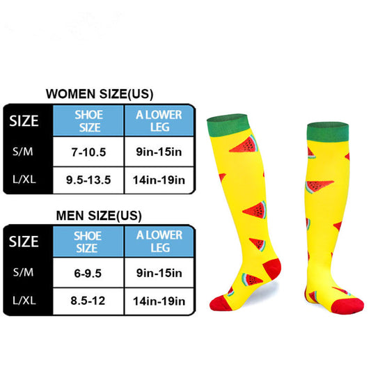 Watermelon Print Compression Socks