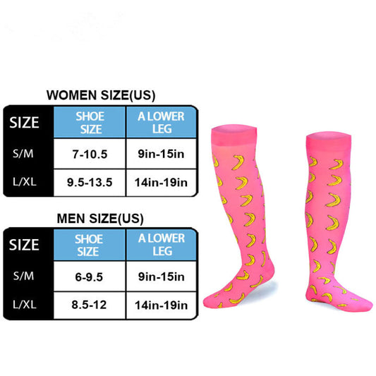 Banana Print Compression Socks