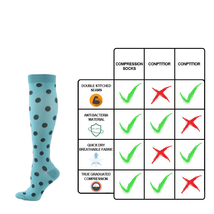 Compression Socks for Women & Men Circulation (1Pairs)- Best Support for Nurses, Running, Hiking, Athletic, Pregnancy