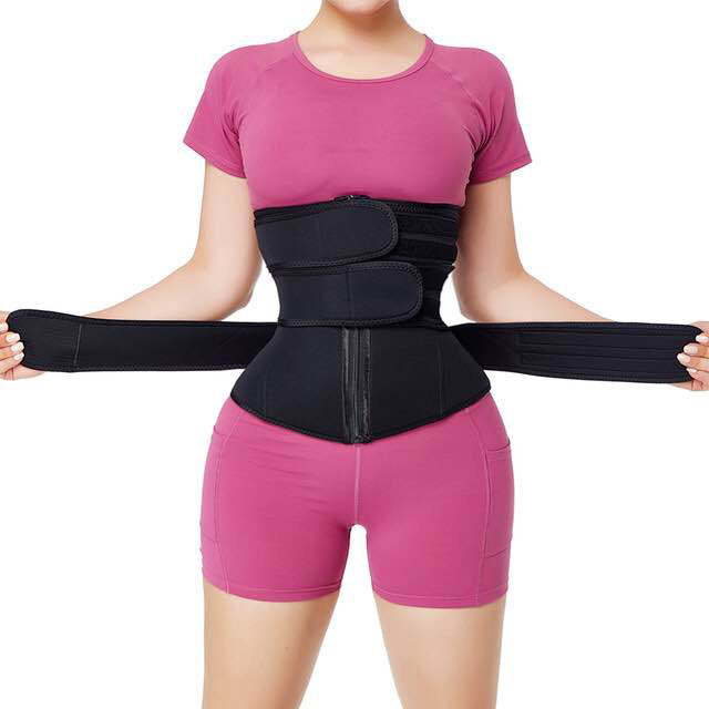 Yoga fitness belt waist support zipper abdominal belt diving