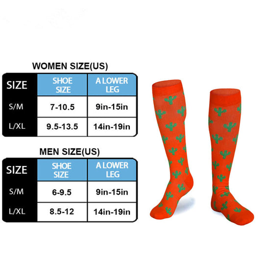 Cactus Print Compression Socks