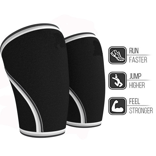7mm Compression Knee Sleeves, Pair | Support for Lifting, Squats & Gym Training