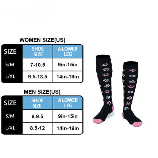 Paw Print Compression Socks