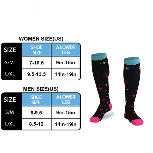Scattered Heart Compression Socks