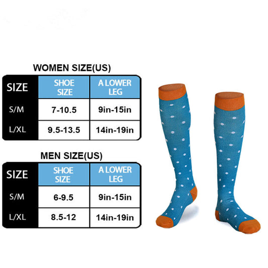 Blue Mini Dot Compression Socks