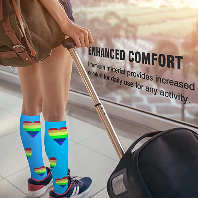 Medical Compression Socks for Women and Men Circulation 20-30 mmHg Compression Stockings for Running Nursing Travel