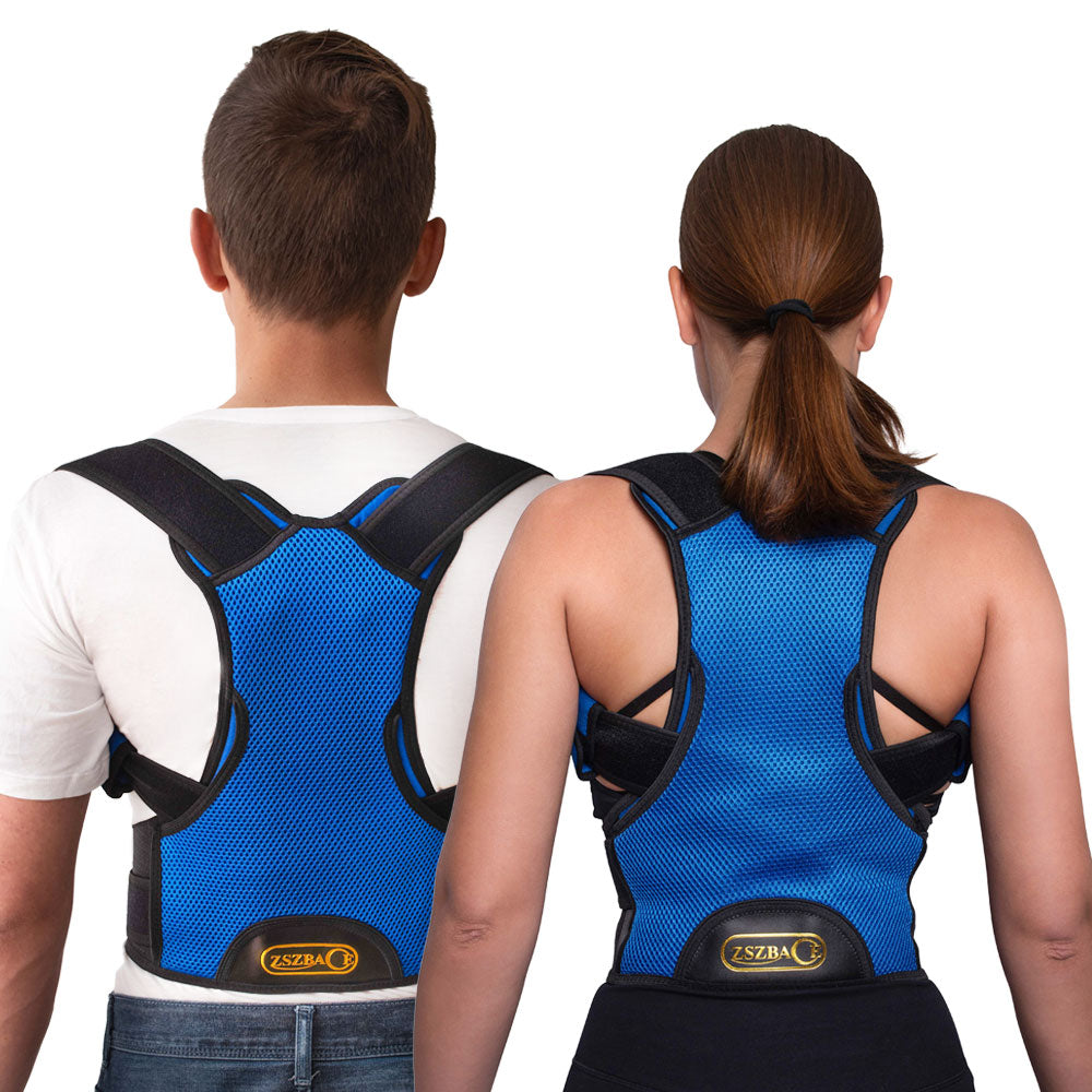 Back Brace Posture Corrector - Best Fully Adjustable Support Brace -  Improves Posture and Provides Lumbar Support - for Lower and Upper Back  Pain 