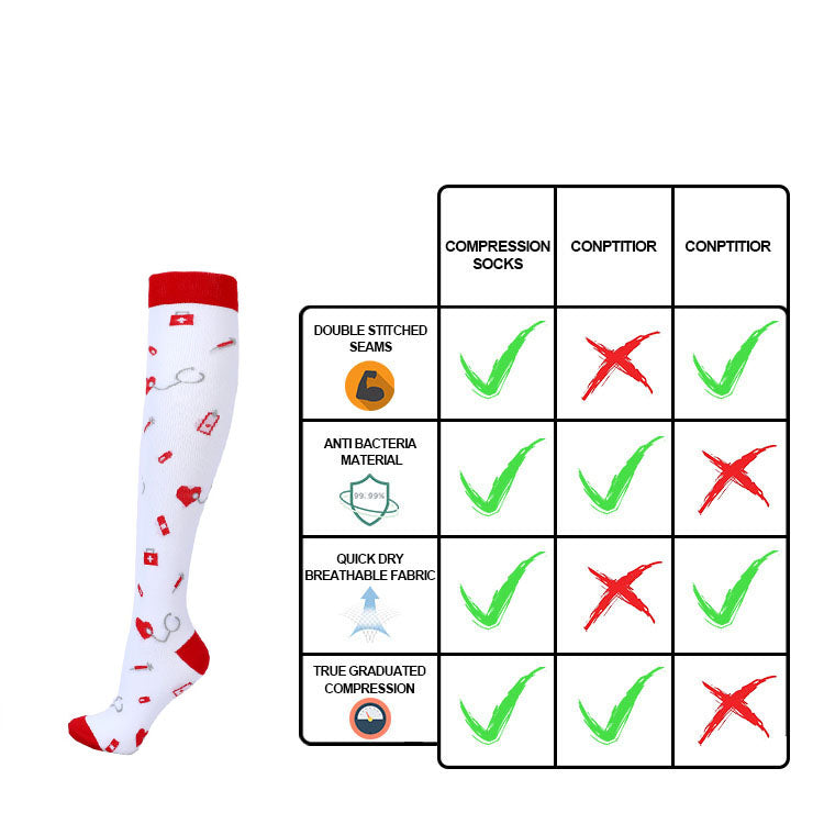 Medical Compression Socks for Women and Men Circulation Compression Stockings for Running Nursing Travel