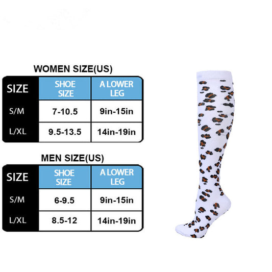 Leopard Print Compression Socks