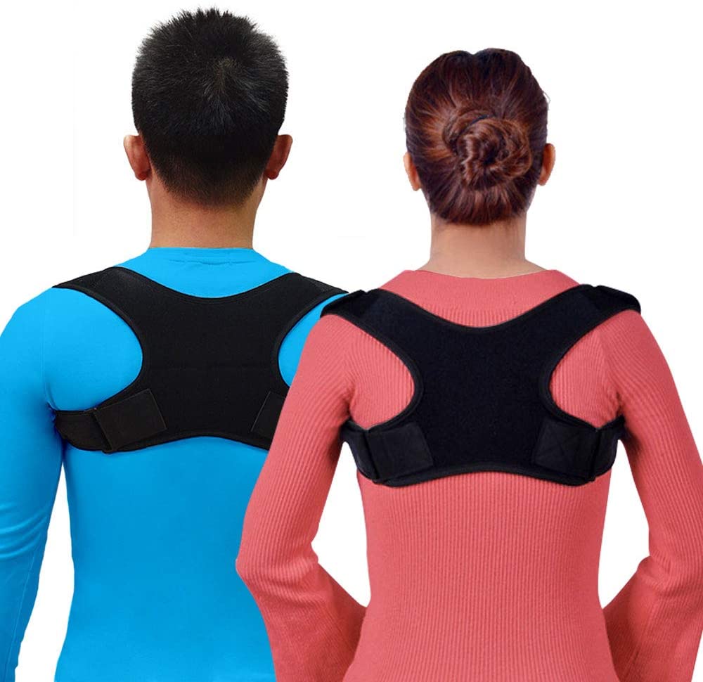 Posture Corrector for Women and Men Under Clothes, Upgraded Upper Back  Support Clavicle Brace Shoulder Straps / Back Straightener / Posture Trainer  Belt for Pain Relief, Kyphosis, -L 