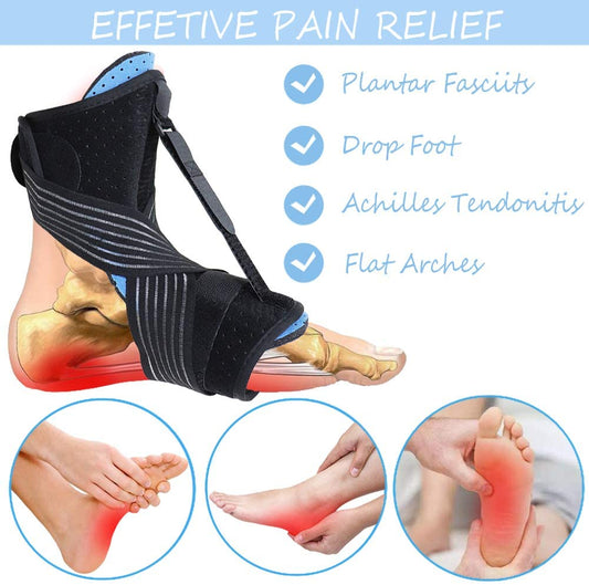 Strap-Adjustable Foot Support Splint