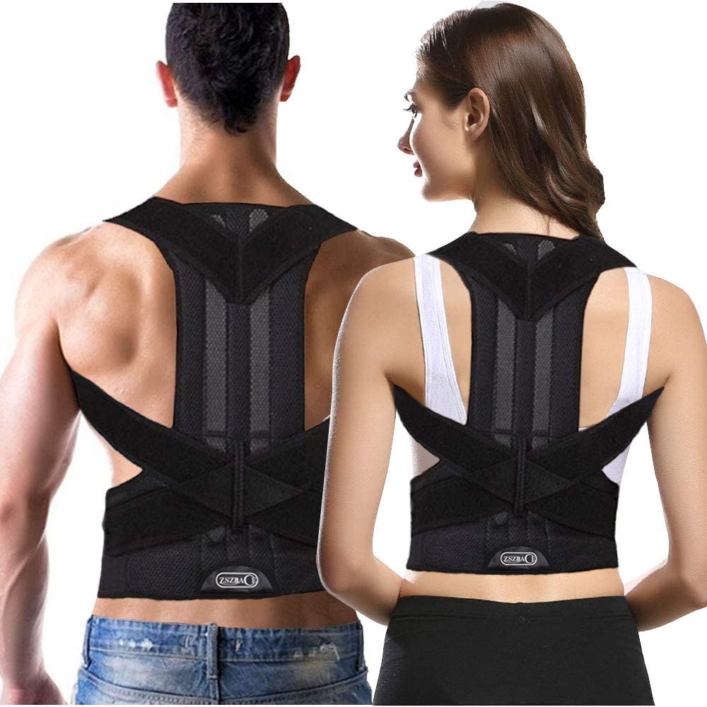 ZSZBACE Posture Corrector for Women and Men, New Upgraded Upper Back Brace  Support Belt for Hunchback, Relieve Shoulder Neck Upper Back Pain(S/M) …