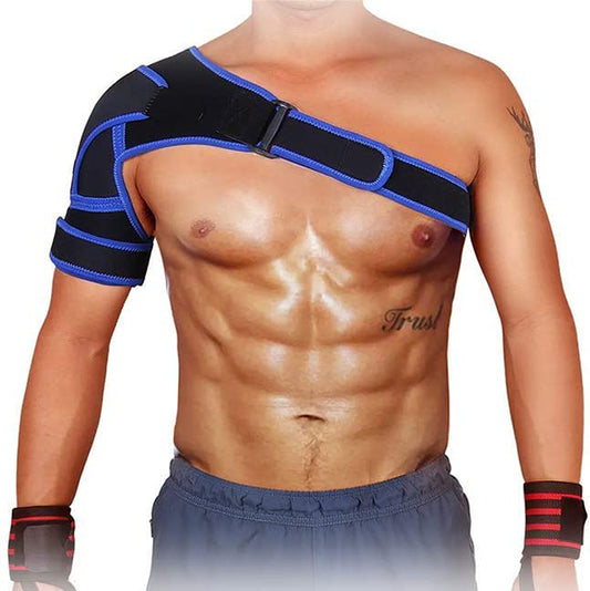 Shoulder Brace Adjustable Rotator Cuff Support for Men or Women Breathable Neoprene Compression Sleeve Wrap Left or Right Shoulder Medium
