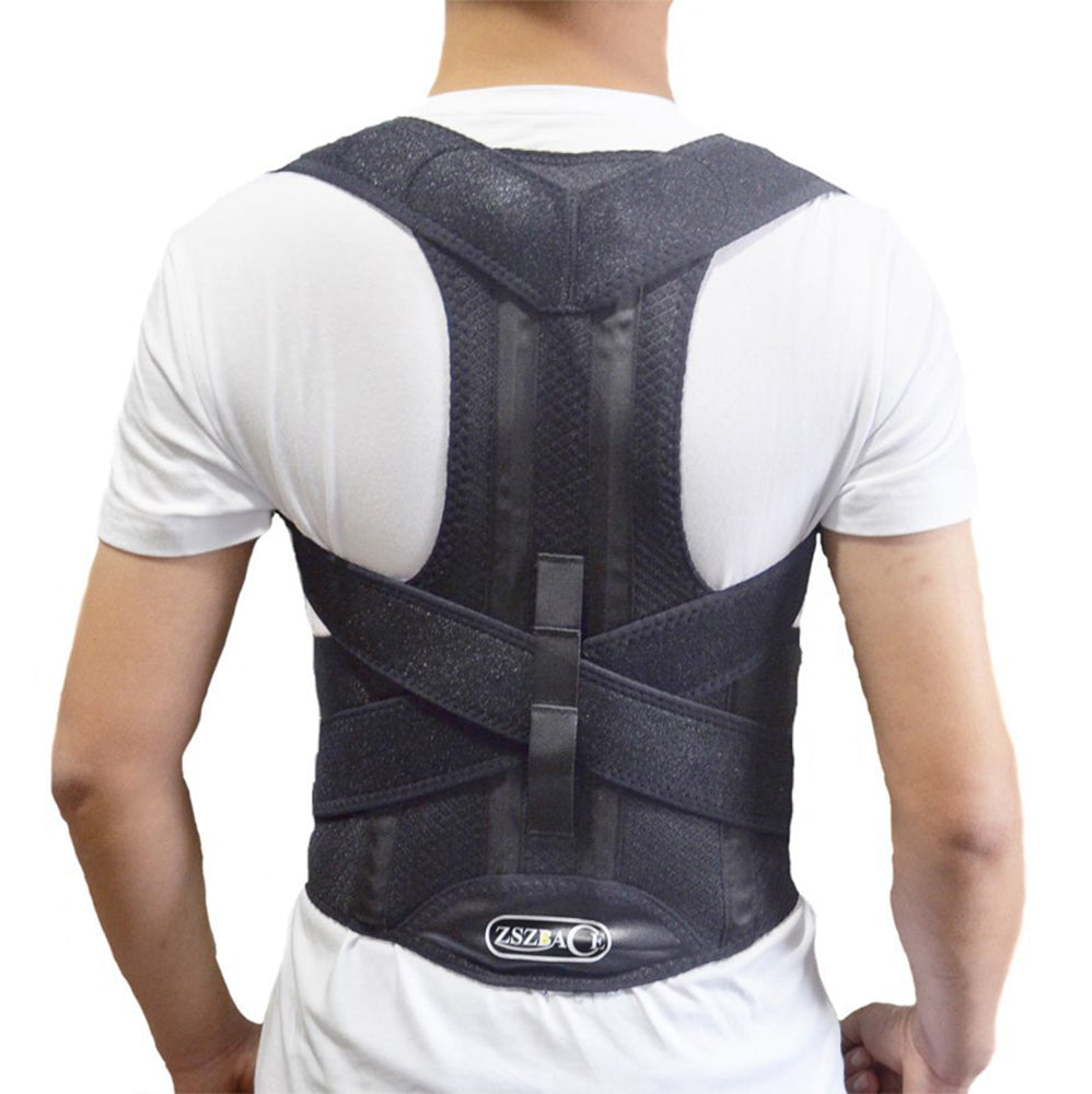 Medical Back Support Posture Corrector Belt Upper Shoulder Brace Pain  Relief Gym