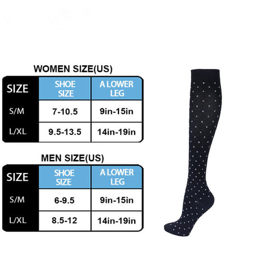 White Mini Dot Compression Socks