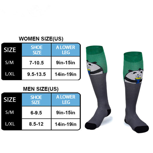 Panda Colorblock Compression Socks