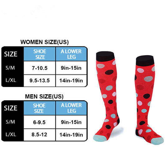 Red Polka Dot Compression Socks