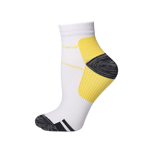 Orange-Panel Short Compression Socks