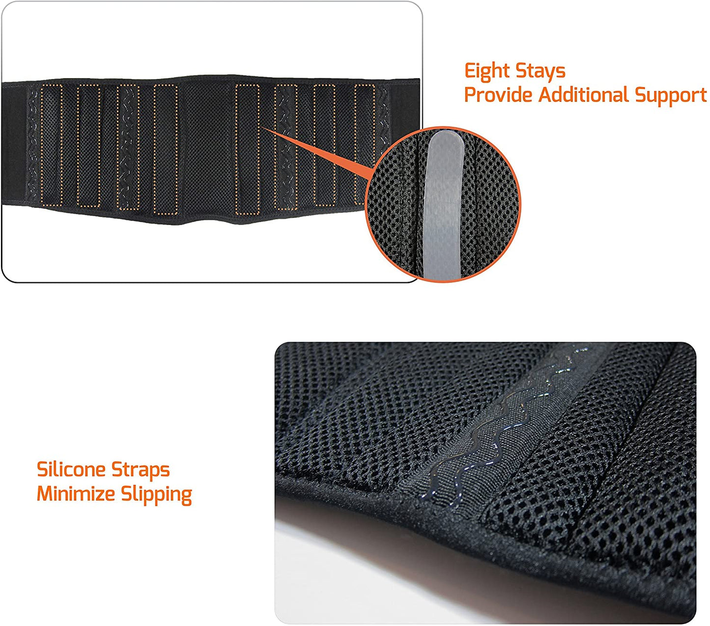 ZszbACE Stabilizing Lumbar Lower Back Brace Support Belt Dual Adjustable Straps Breathable Mesh Panels