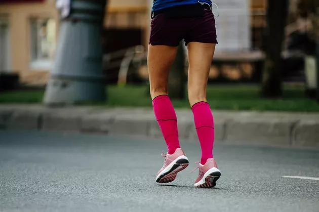 Can I exercise in compression stockings?