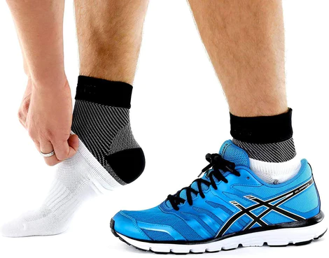 How to wear ankle support with socks and shoes?