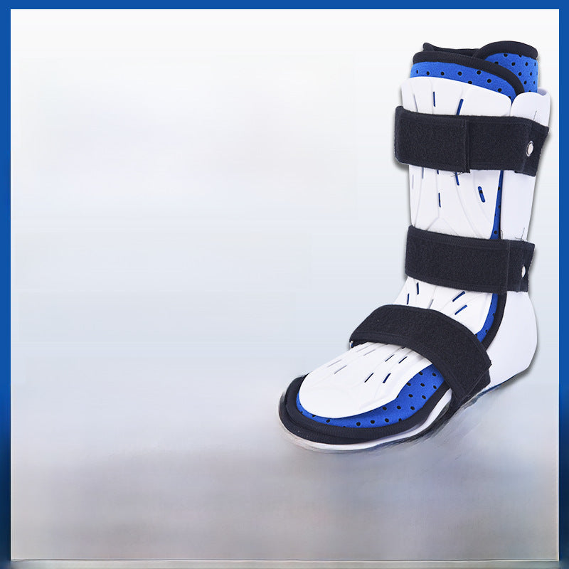 Wear-resistant ankle foot support brace with guard plate and textured sole