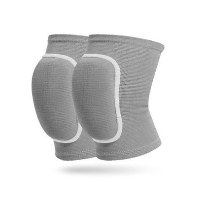 Pink padded knee pads on white background