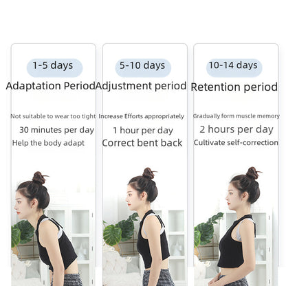 Basic gray posture corrector brace for daily upper back support