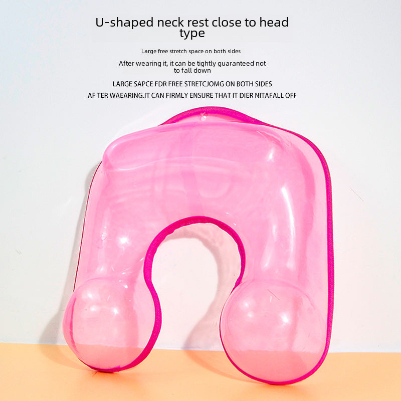 Pink salon neck support tray with edged finish detail