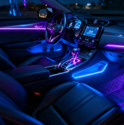 Car Ambient Lights for Ford F150 2015-2020 - 17 LED Lights for Door Panels, Storage Box, Footwell, and Control Panel