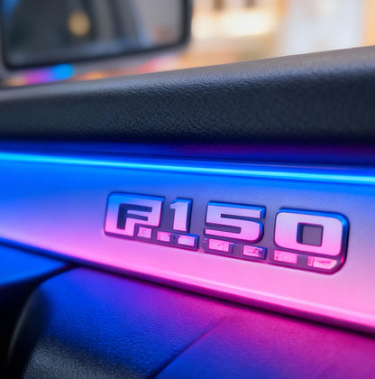 Car Ambient Lights for Ford F150 2015-2020 - 17 LED Lights for Door Panels, Storage Box, Footwell, and Control Panel