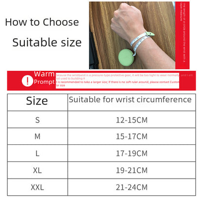 Thumb wrist brace size guide based on wrist circumference
