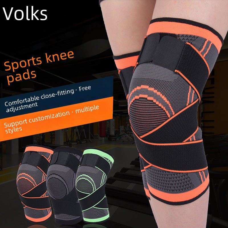 Breathable compression knee brace worn on knee for supportive everyday fit