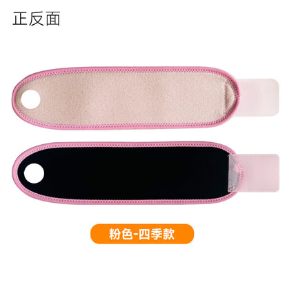 Thumb wrist brace close-up showing perforated breathable fabric and hook-and-loop closure