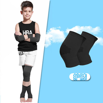 Blue kids knee support sleeves for active wear