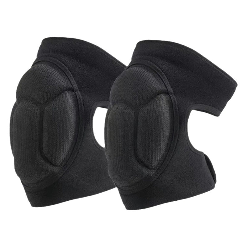 Close view of black padded elbow brace pair with supportive shape
