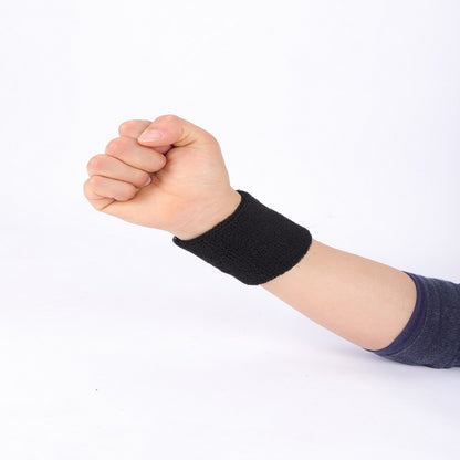 Terry cloth wrist support band product view on white background