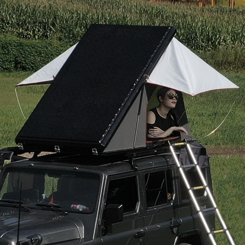 Aluminum Shell Triangular Car Roof Tent Outdoor Camping Tent Self Driving Hard Shell Rooftop Tent