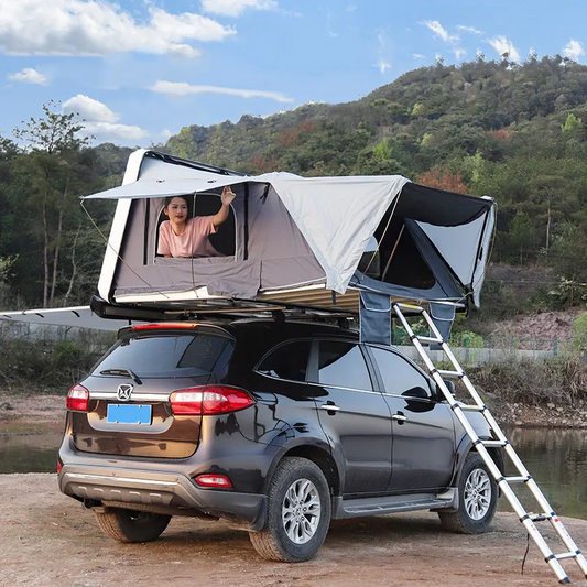 Fold-Out Rooftop Tent with Ladder