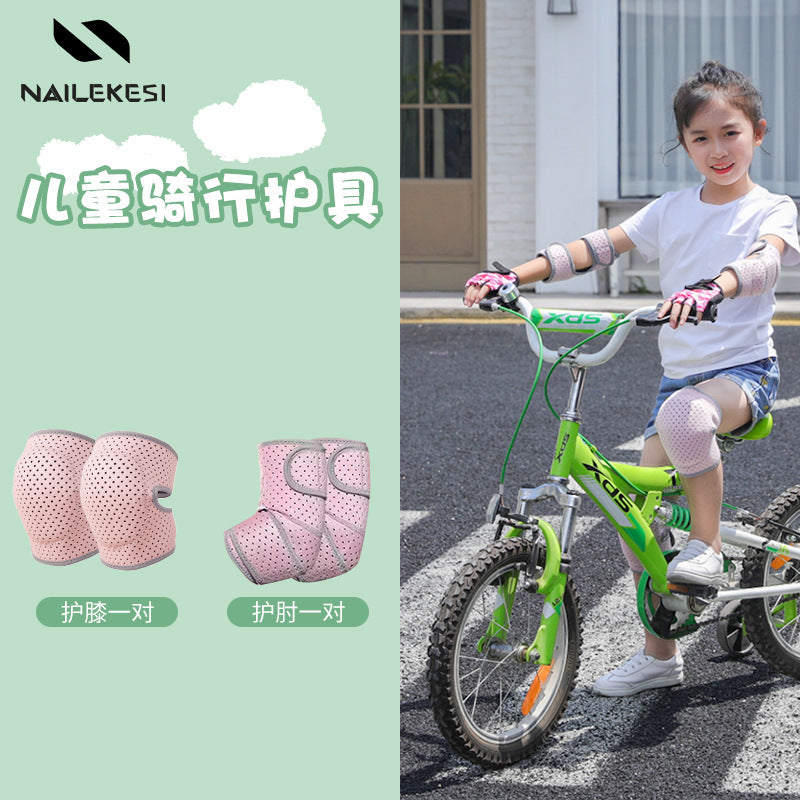 Kids protective set including gloves knee pads and elbow pads