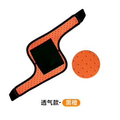 Adjustable knee brace detail highlighting strap system and supportive compression design