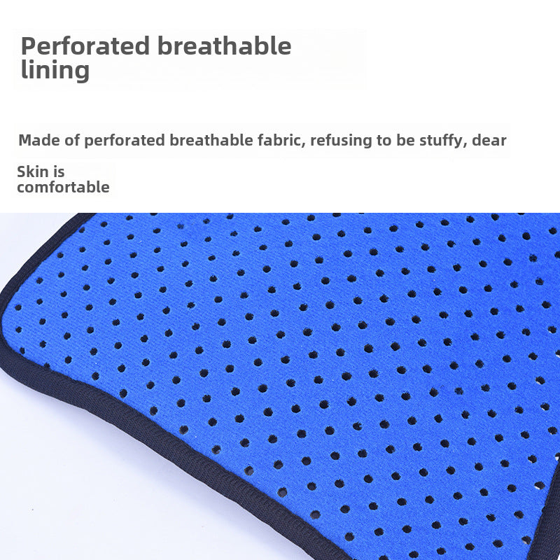 Close-up of perforated breathable lining and padded interior of ankle foot brace