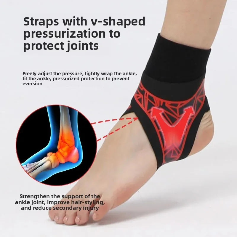 Low-profile ankle support sleeve worn with a shoe for sports and daily use