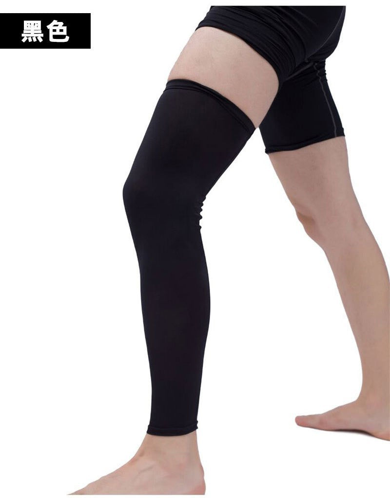 Fluorescent green knee support sleeve with breathable stretch fabric