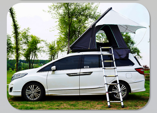 Outdoor Hard Shell Car Rooftop Tent Camping Travel Car Roof Tent Aluminum Shell Triangle Roof Tent